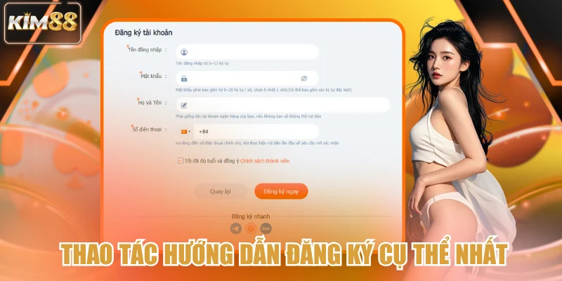 Thao tác hướng dẫn đăng ký cụ thể nhất